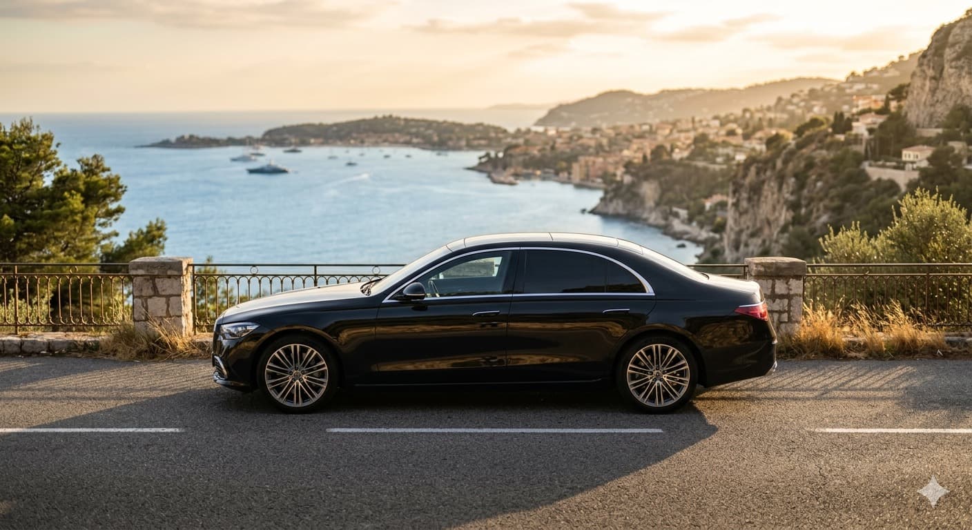 Berline premium noire - Chauffeur privé Cannes Côte d'Azur